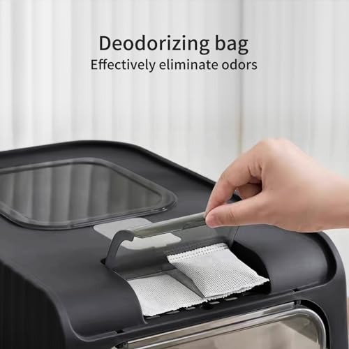 Maison de toilette chat autonettoyante Maison de Toilette pour Chat bac à litière autonettoyant Noir