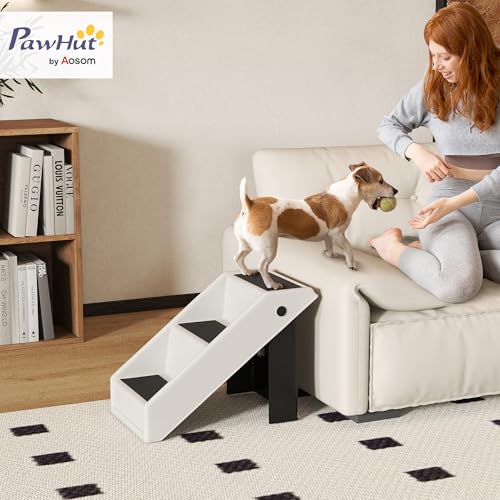 Escalier pliant PawHut 3 marches anti-dérapantes pour animaux 10 kg